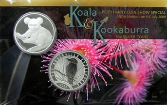 2009 Koala & Kookaburra Silver Set - Melbourne